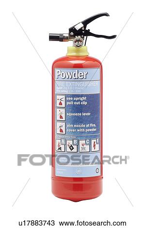 Stock Image - Powder fire extinguisher. Fotosearch