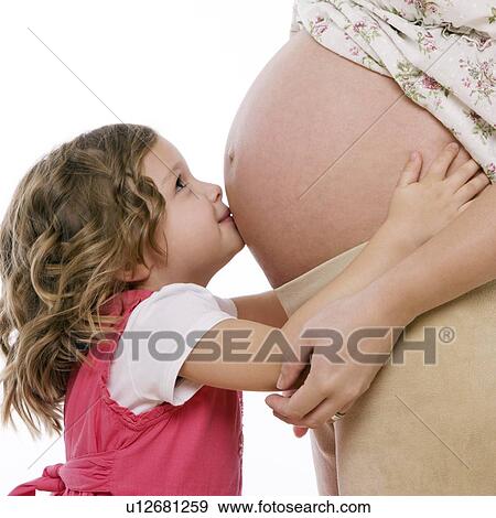 Pregnant woman and daughter View Large Photo Image Stock Photo - Pregnant woman and daughter. Fotosearch