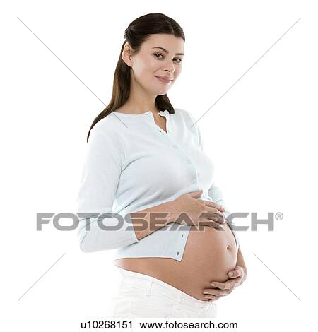 Stock Image - Pregnant woman. Fotosearch