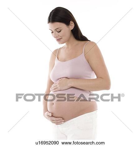 Stock Image - Pregnant woman. Fotosearch