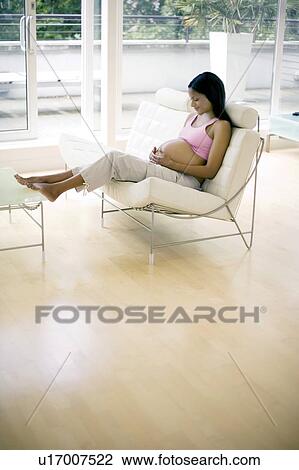 Stock Image - Pregnant woman. Fotosearch