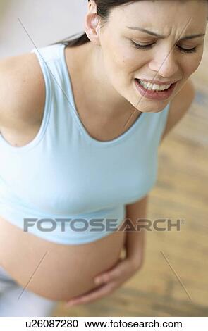 Stock Image - Pregnant woman. Fotosearch