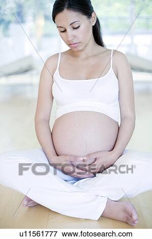Stock Photo - Pregnant woman. Fotosearch