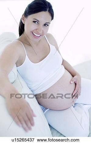 Stock Photo - Pregnant woman. Fotosearch