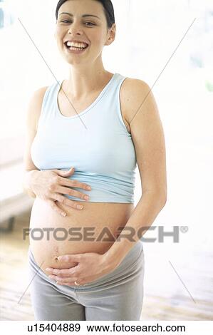 Stock Photo - Pregnant woman. Fotosearch