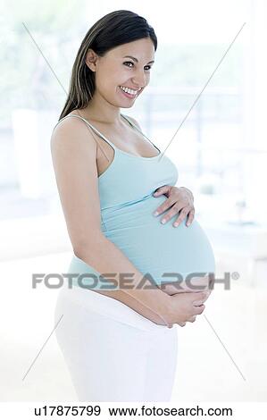 Stock Photo - Pregnant woman. Fotosearch