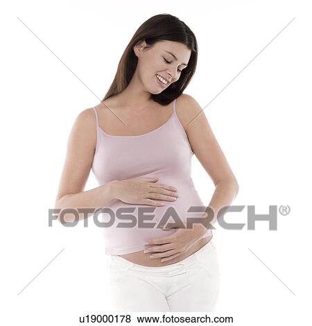 Stock Photo - Pregnant woman. Fotosearch