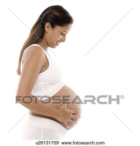 Stock Photo - Pregnant woman. Fotosearch