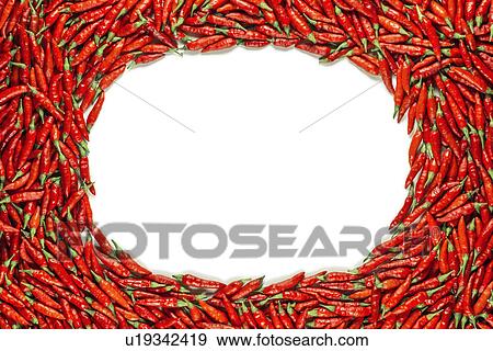 Red chilli peppers and blank space View Large Photo Image Stock Photo - Red chilli peppers and blank space. Fotosearch