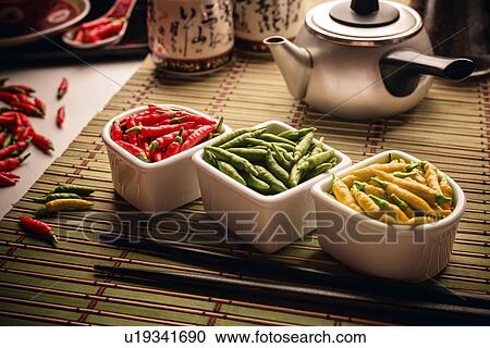 Red, green and yellow chilli peppers View Large Photo Image Stock Image - Red, green and yellow chilli peppers. Fotosearch