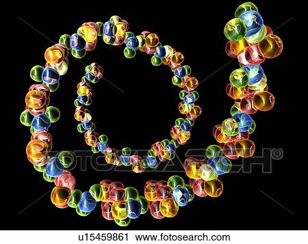 Stock Image - Ribonucleic acid, conceptual artwork. Fotosearch