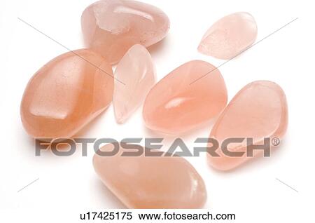 Stock Photography - Rose quartz gemstones. Fotosearch