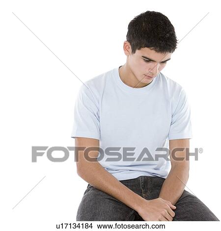 Picture - Sad teenage boy. Fotosearch