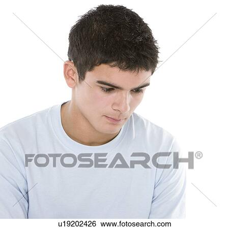 Sad teenage boy View Large Photo Image Stock Photograph - Sad teenage boy. Fotosearch