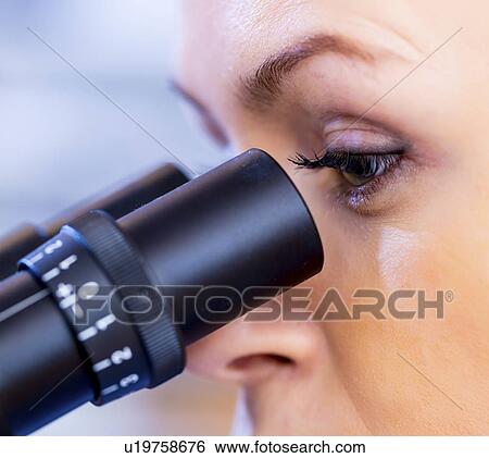 Scientist using microscope View Large Photo Image Stock Photograph - Scientist using microscope. Fotosearch