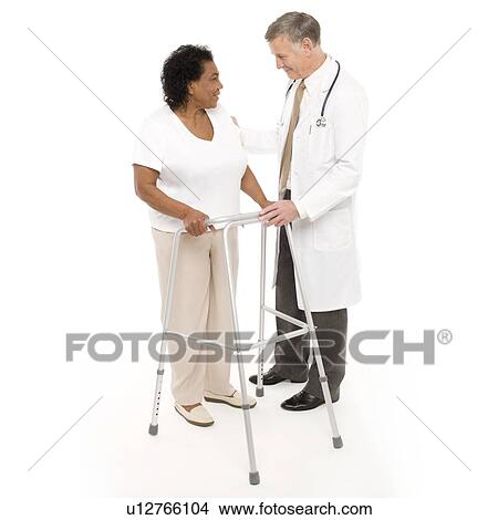 Picture - Senior woman and doctor. Fotosearch
