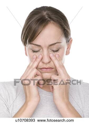 Sinus pain View Large Photo Image Stock Image - Sinus pain. Fotosearch