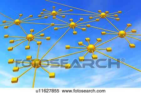 Stock Photography - Sky network, conceptual artwork. Fotosearch