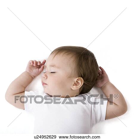 Sleeping baby girl View Large Photo Image Stock Photo - Sleeping baby girl. Fotosearch