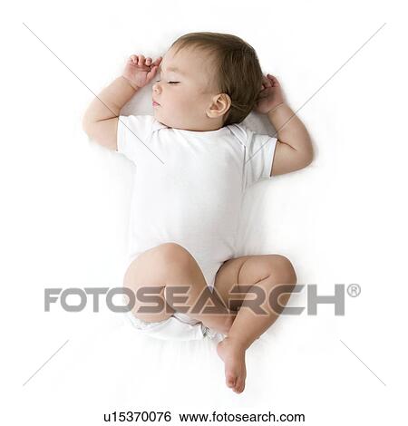 Stock Photograph - Sleeping baby girl. Fotosearch