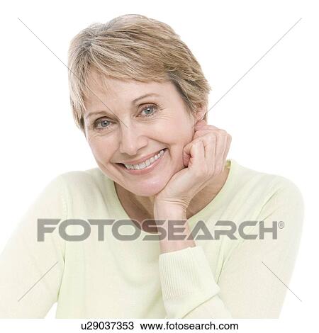 Stock Image - Smiling senior woman. Fotosearch