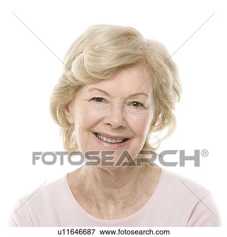 Stock Photo - Smiling senior woman. Fotosearch
