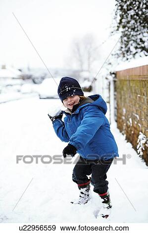 Snowball fight View Large Photo Image Stock Photo - Snowball fight. Fotosearch