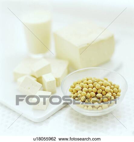 Stock Image - Soya bean products. Fotosearch