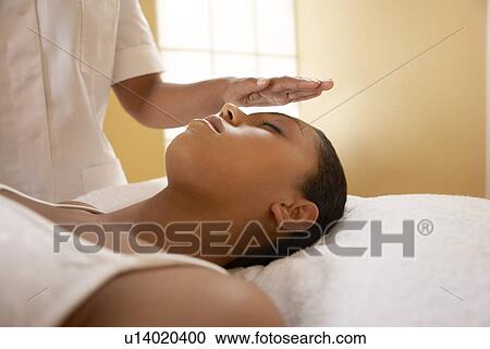 Stock Image - Spiritual healing. Fotosearch