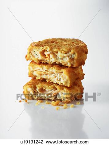 Stack of salmon fish cakes, close-up View Large Photo Image Stock Image - Stack of salmon fish cakes, close-up. Fotosearch