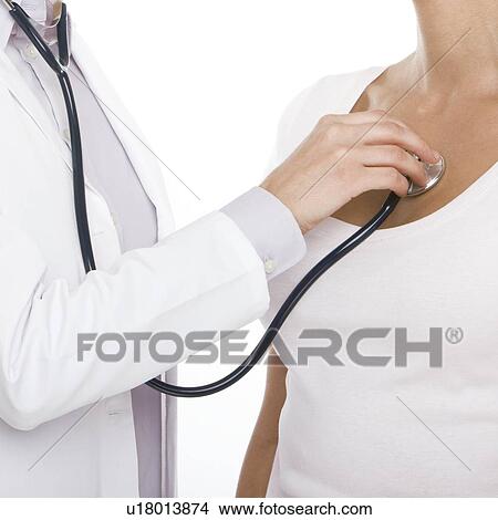 Picture - Stethoscope examination. Fotosearch