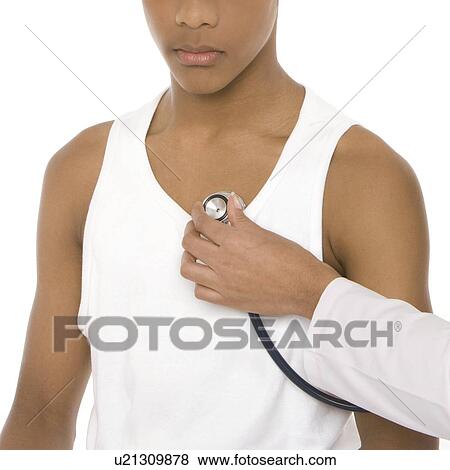 Stethoscope examination View Large Photo Image Stock Photo - Stethoscope examination. Fotosearch
