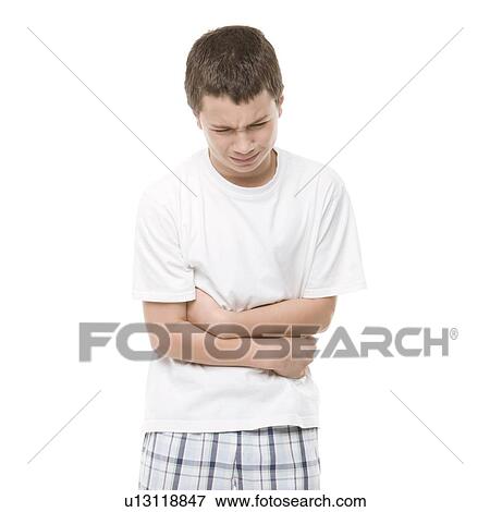 Stomach pain View Large Photo Image Stock Photo - Stomach pain. Fotosearch