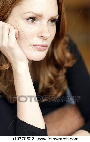Thoughtful woman View Large Photo Image Stock Image - Thoughtful woman. Fotosearch