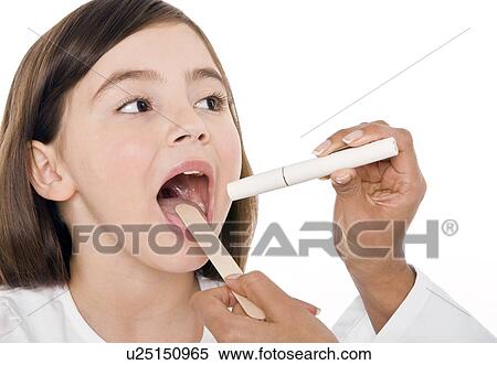 Stock Photography - Throat examination. Fotosearch