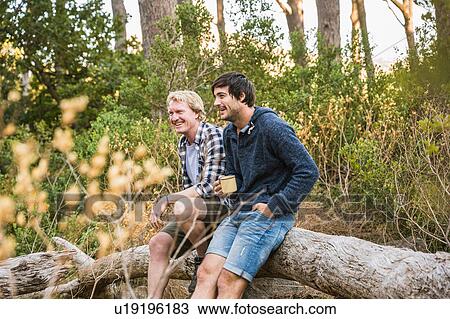 Two hikers leaning against fallen tree in forest, Deer Park, Cape Town, South Africa View Large Photo Image Stock Image - Two hikers leaning against fallen tree in forest, Deer Park, Cape Town, South Africa. Fotosearch