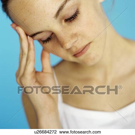 Stock Image - Unhappy girl. Fotosearch