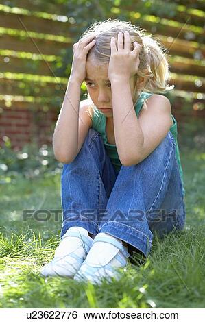 Stock Photograph - Unhappy girl. Fotosearch