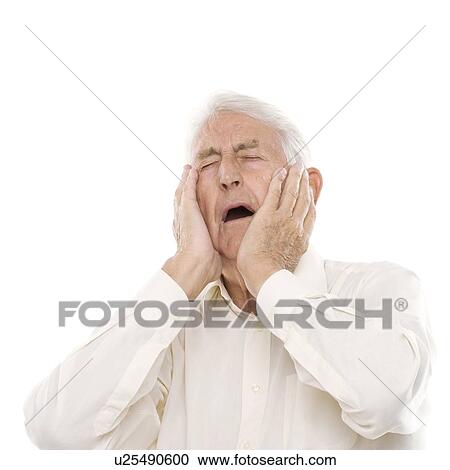 Stock Image - Unhappy senior man. Fotosearch