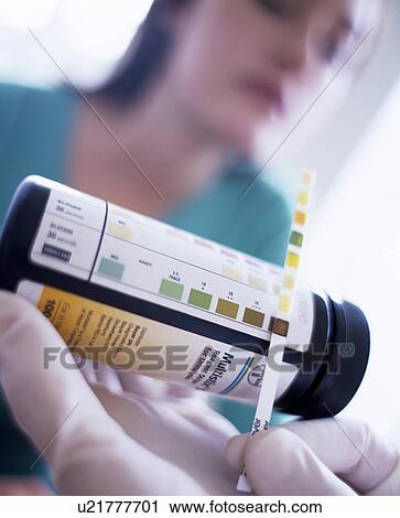 Stock Image - Urine analysis. Fotosearch