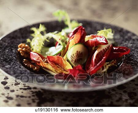 Vegetarian salad, close-up View Large Photo Image Stock Photograph - Vegetarian salad, close-up. Fotosearch