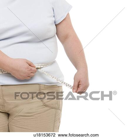 Stock Image - Waist measurement. Fotosearch