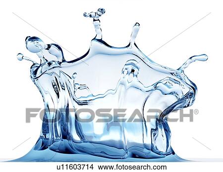 Picture - Water drop impact. Fotosearch