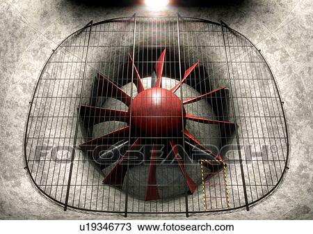 Stock Image - Wind tunnel, illustration. Fotosearch