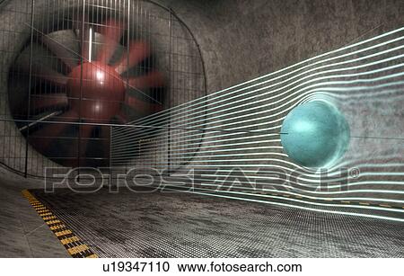 Stock Image - Wind tunnel, illustration. Fotosearch