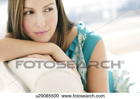 Stock Image - Woman relaxing. Fotosearch