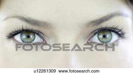 Woman's eyes open View Large Photo Image Stock Photo - Woman's eyes open. Fotosearch
