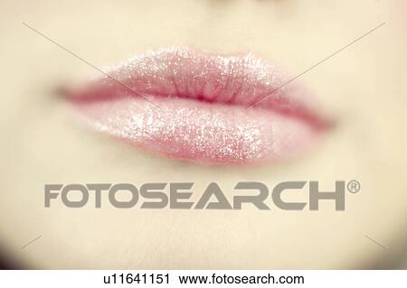 Stock Image - Woman's lips. Fotosearch