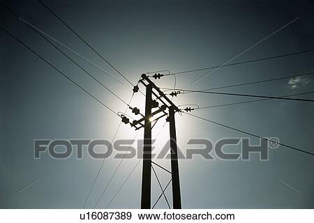 Stock Photo - Wooden pylon. Fotosearch
