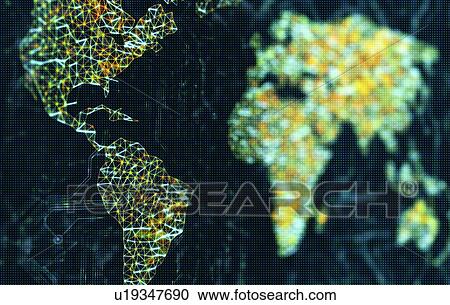World map, illustration View Large Photo Image Stock Image - World map, illustration. Fotosearch